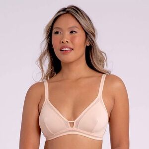 Lively Tan Wireless Bralette with Adjustable Straps